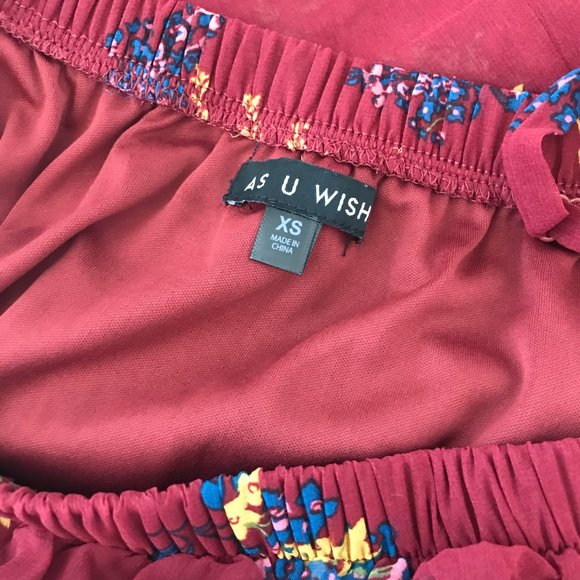 🍹As U Wish Long Dress | Burgundy | X-Small - Picture 14 of 15